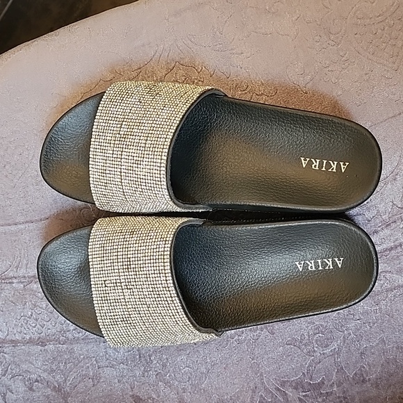Akira Rhinestone Slides - Picture 1 of 5